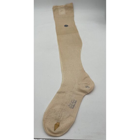 Vintage Silk Gauze Weight Stockings Cross Stitch & Double Sole Stops Victorian - Picture 4 of 10